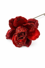 18" Christmas Red Rose Stem