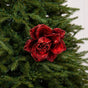 18" Christmas Red Rose Stem