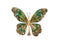 9" Emerald Gem Butterfly Clip