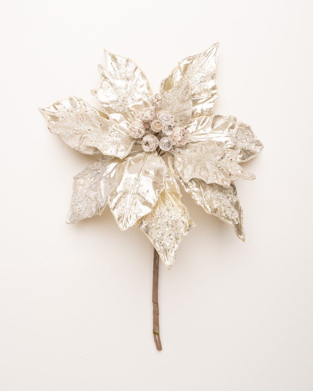 20" Giant Icy Poinsettia Stem