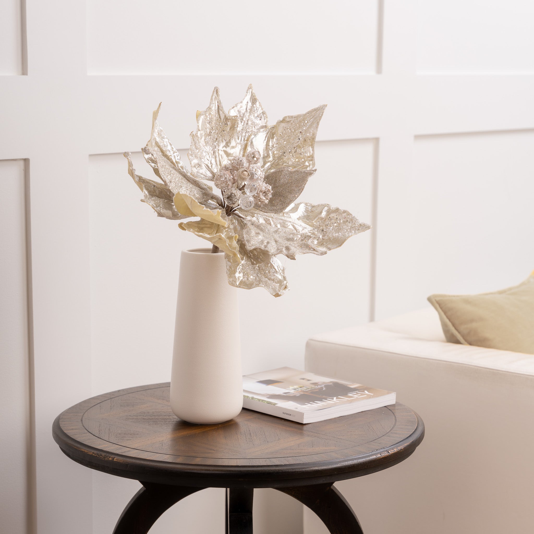 20" Giant Icy Poinsettia Stem