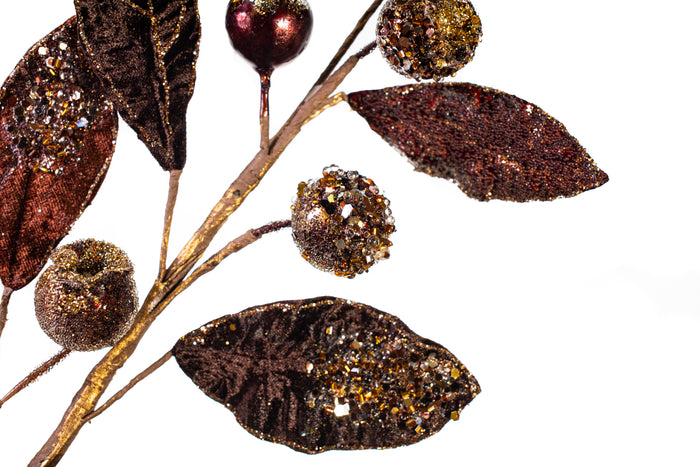 30" Mini Pomegrante Leaf Spray