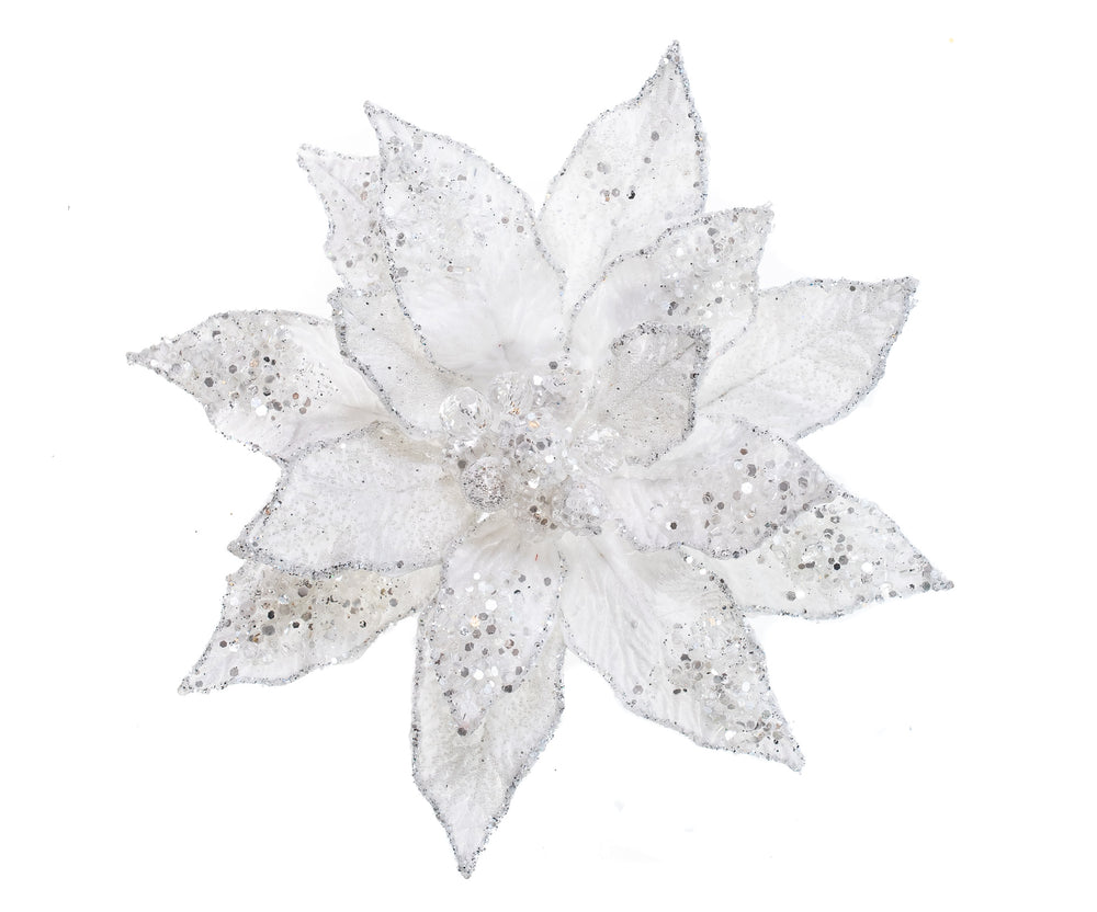 18" Poinsettia With Clip