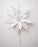 18" Icy White Poinsettia Stem