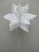 15" Velvet Poinsettia Stem