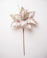 15" Velvet Poinsettia Stem