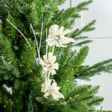 22" Glitter Starburst Flower Spray