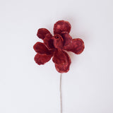 17" Rose Poinsettia Stem