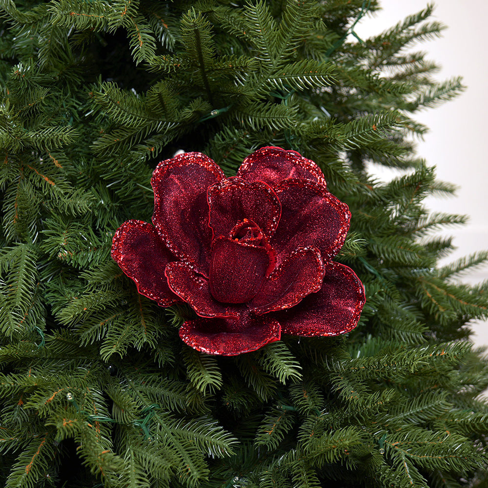 17" Rose Poinsettia Stem