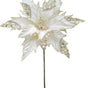 14" Ivory Poinsettia Stem