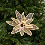17" Champagne Poinsettia Stem