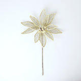 17" Champagne Poinsettia Stem