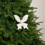 9" Ivory Glitter Butterfly