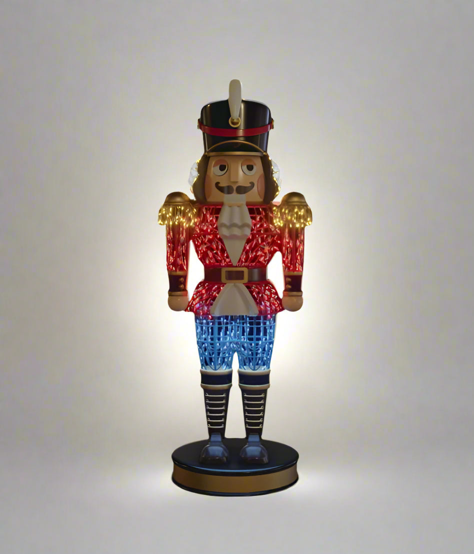 6 FT Red Nutcracker With LED Lights