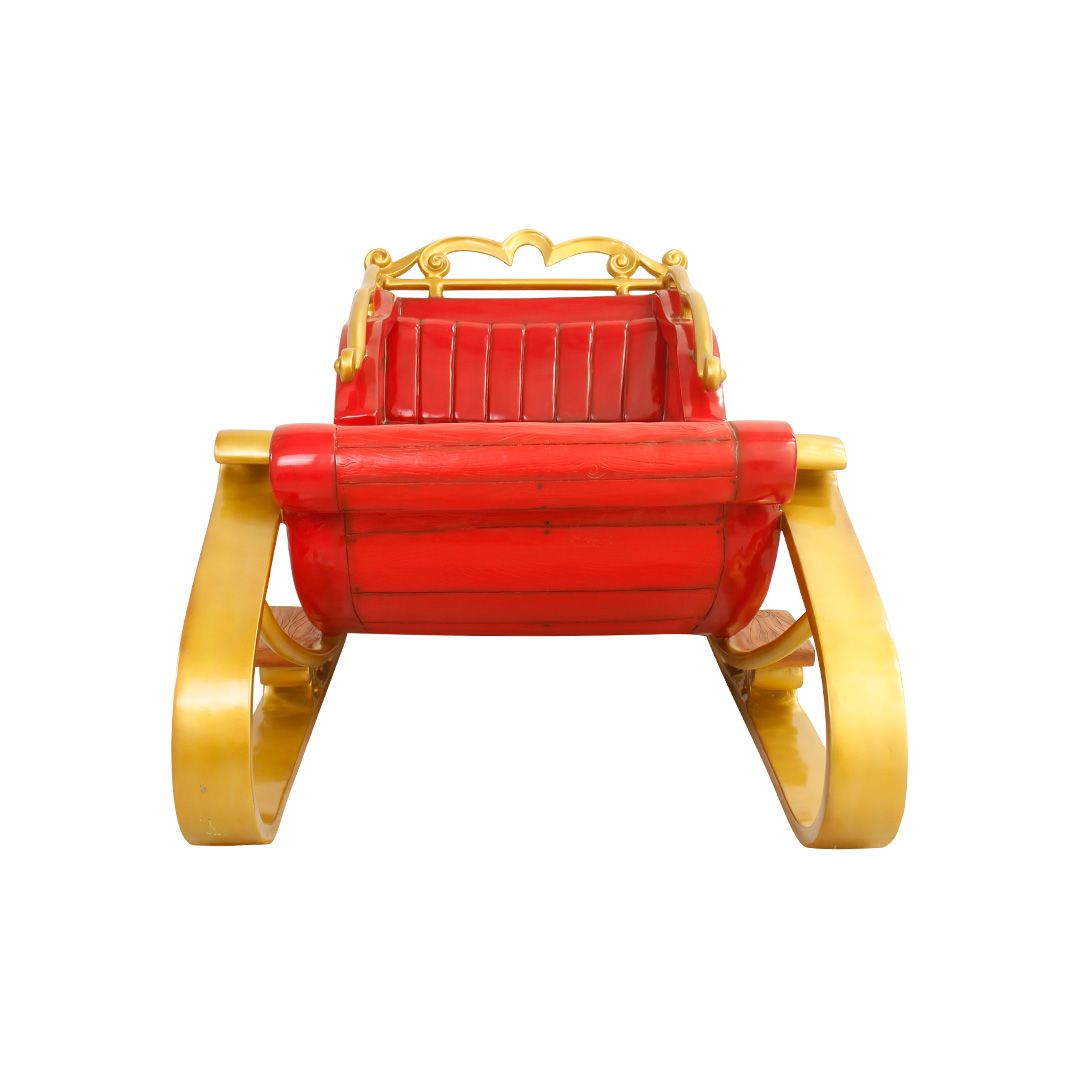 6 FT X 4 FT Red & Gold Santa Sleigh 2 Seater
