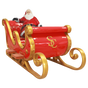 10 FT Red & Gold Santa Sleigh 4 Seater
