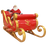 10 FT Red & Gold Santa Sleigh 4 Seater