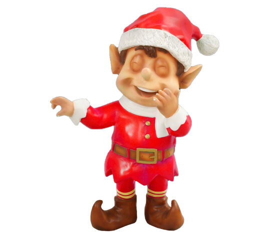 3 FT Red Santa Elf Laughing