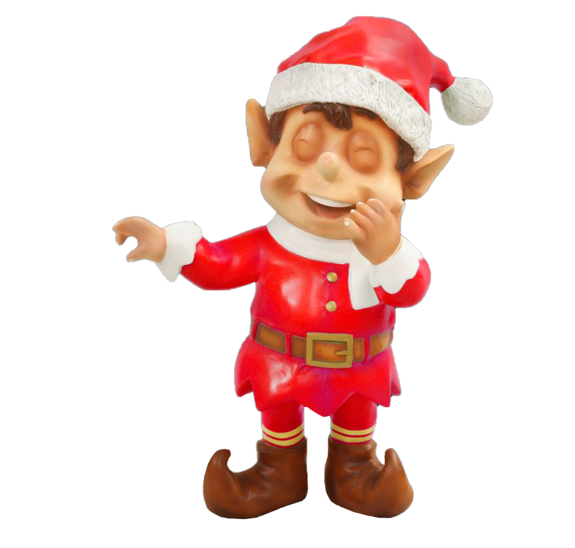 3 FT Red Santa Elf Laughing