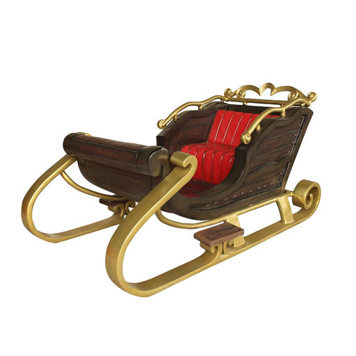 7 FT X 4 FT Brown & Gold Santa Sleigh