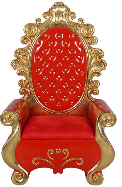 6 FT Red & Gold Santa Throne
