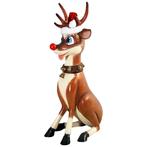 3 FT Sitting Funny Reindeer