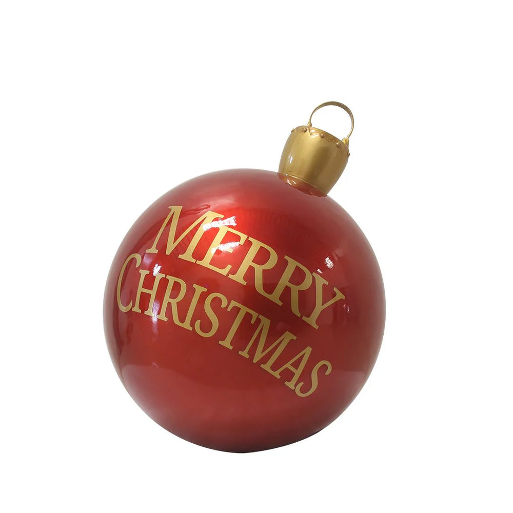 3 FT Red Merry Christmas Ball