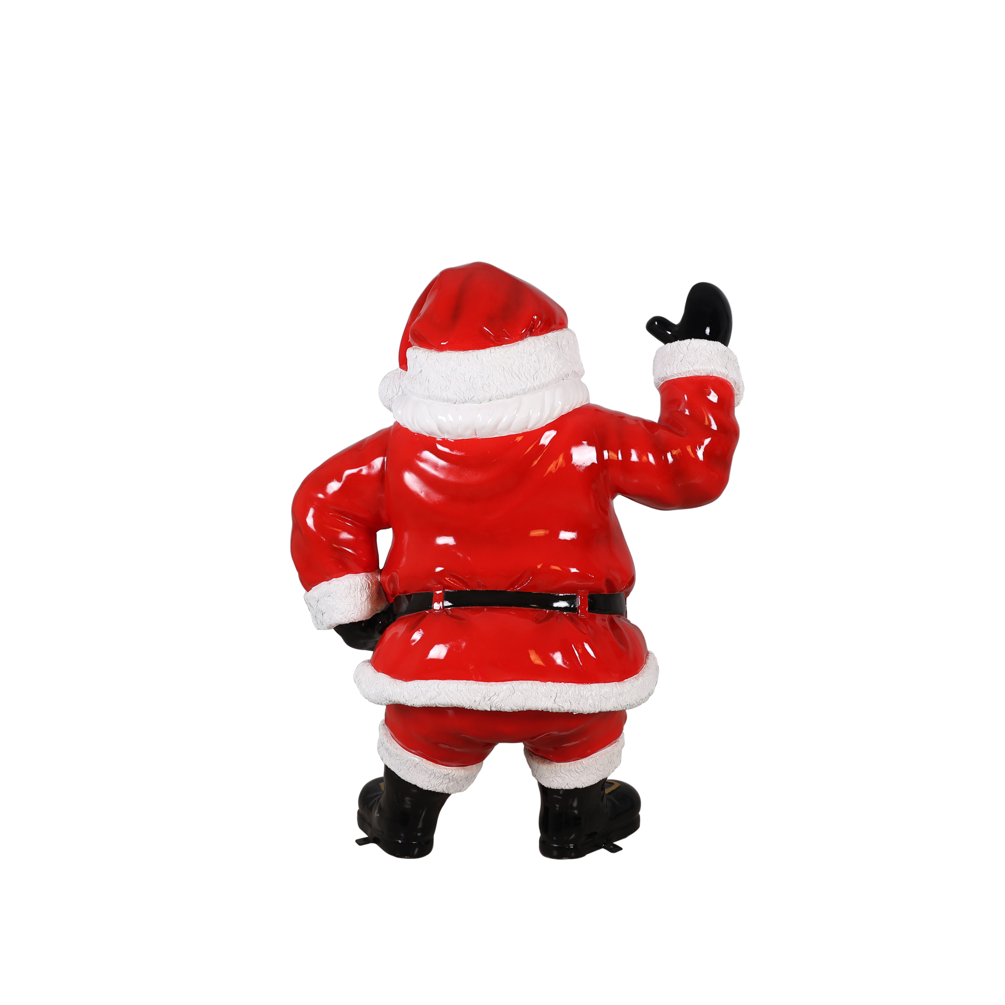 4.5 FT Santa Claus Waving With Black Gloves