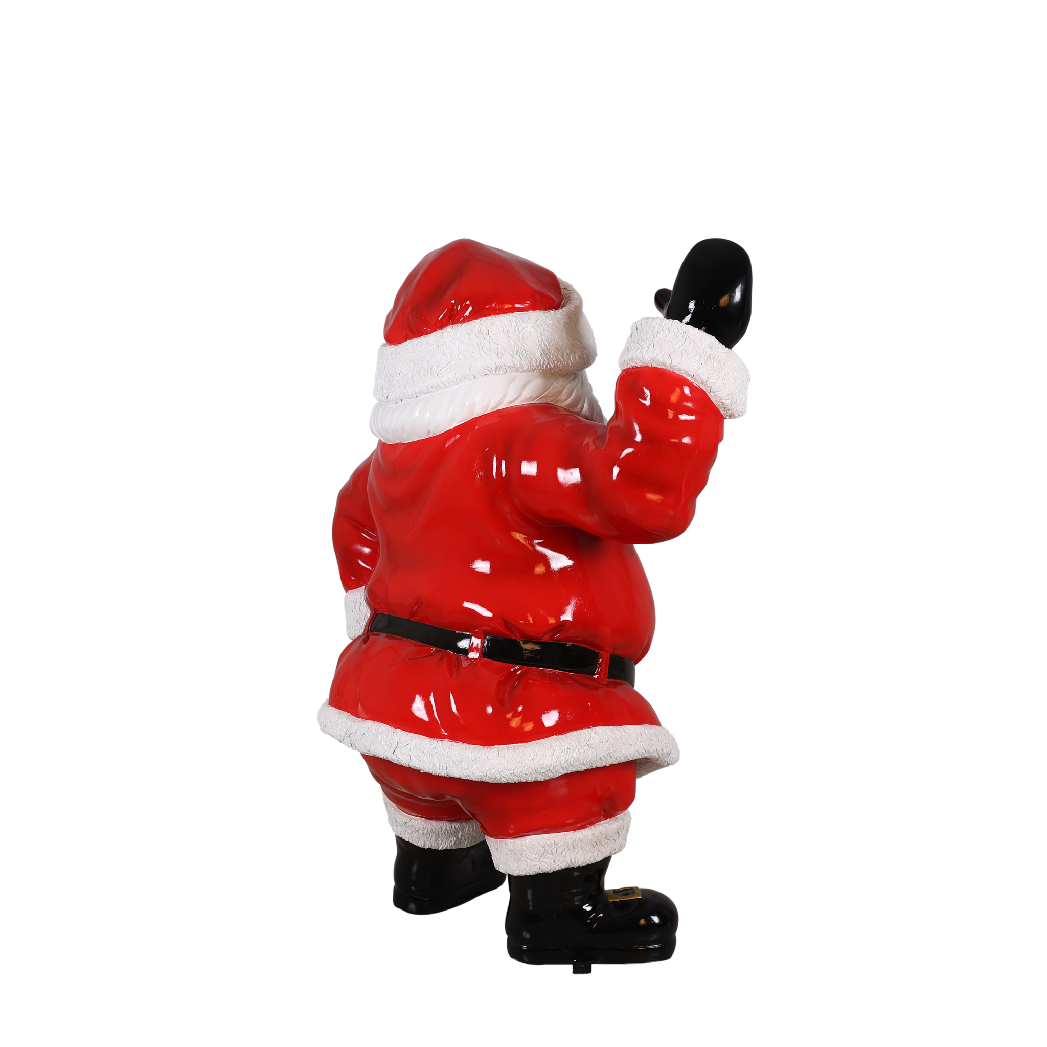 4.5 FT Santa Claus Waving With Black Gloves