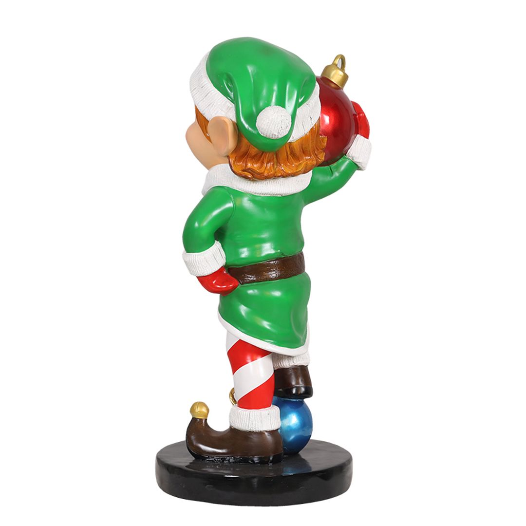 3 FT Elf Boy Holding Ball Ornament