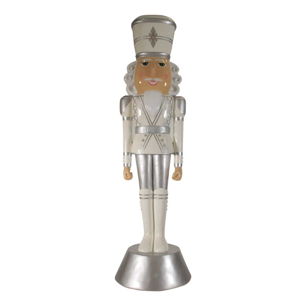 9 FT White & Silver Nutcracker