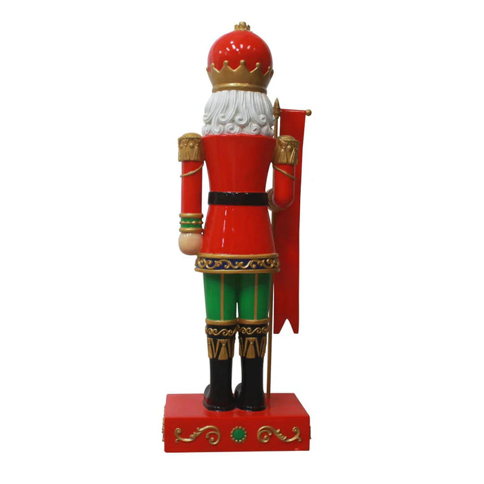 9 FT Traditional Nutcracker with Merry Christmas Sign