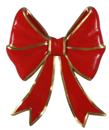 3 FT X 4 FT Red & Gold Bow