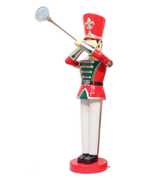 9 FT Red, White & Green Toy Soldier With Trumpet