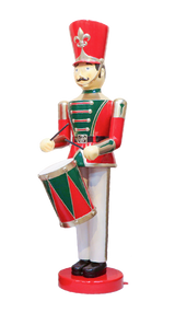6 FT Red, Green & Gold Toy Soldier With Drum