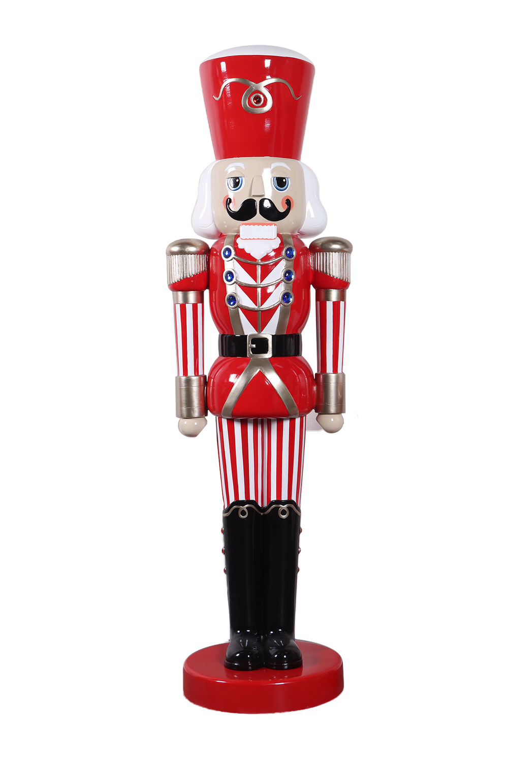 6 FT Red & White Striped Nutcracker
