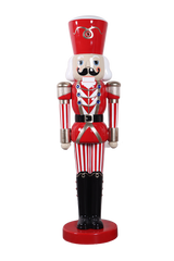 6 FT Red & White Striped Nutcracker