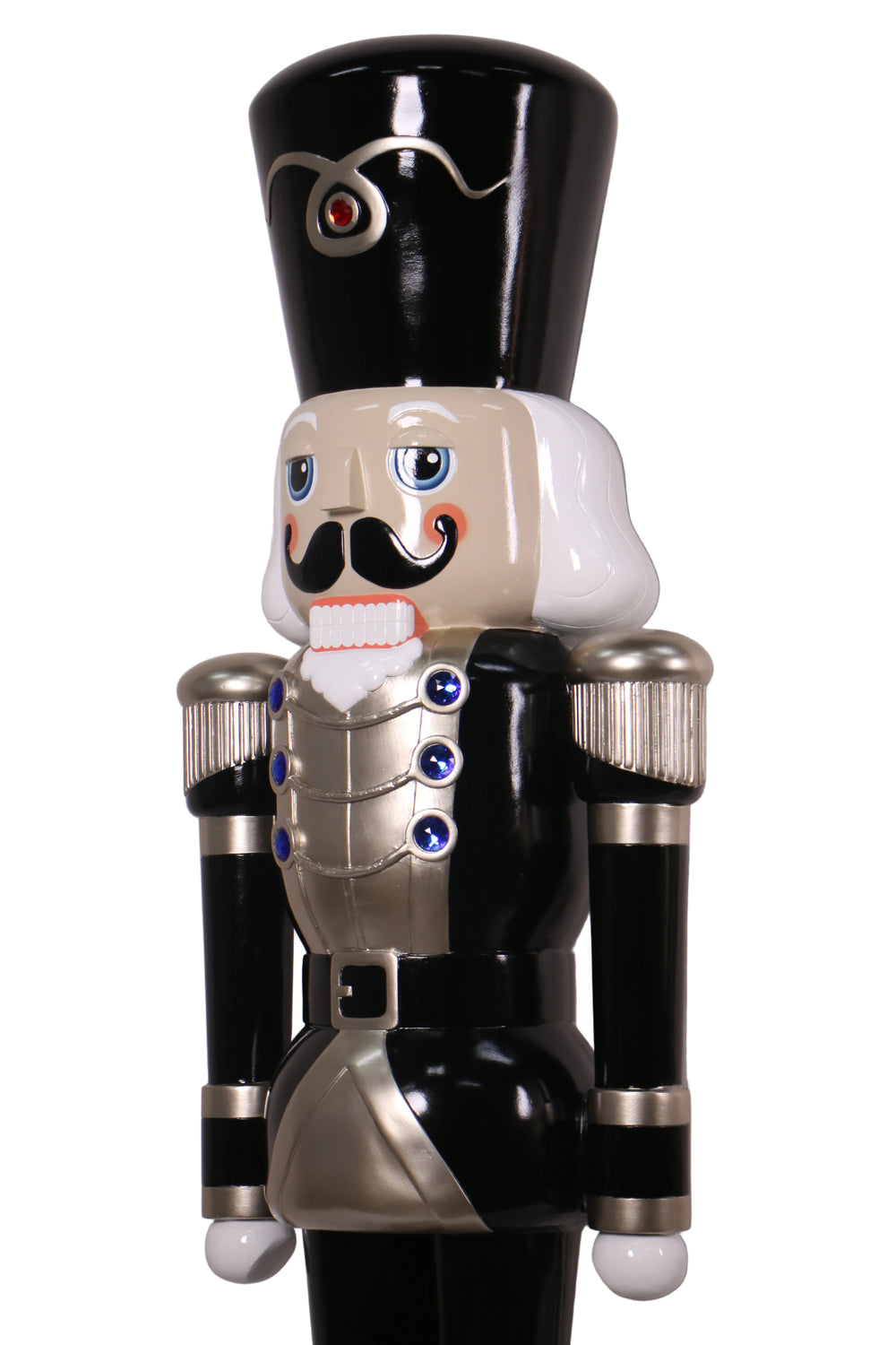 6 FT Black & Gold Nutcracker