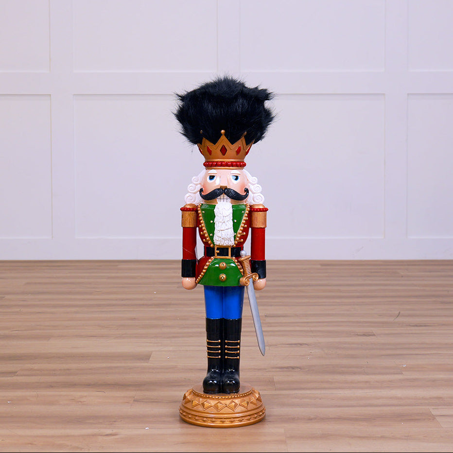 3 FT Red, Green, & Blue Nutcracker with Multicolor LED Lights
