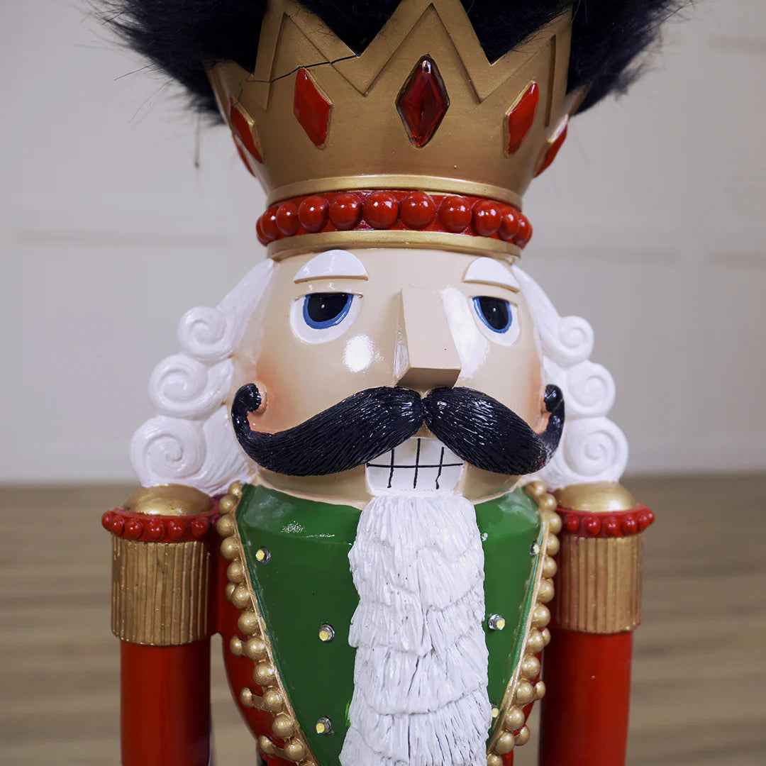 3 FT Red, Green, & Blue Nutcracker with Multicolor LED Lights