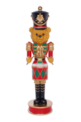 36" Red & Green LED Bear Nutcracker With Drum