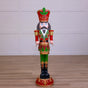 5 FT Red & Green Nutcracker with Music & Multicolor LED Battery Operated Lights