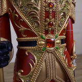 5 FT Red & Gold King Nutcracker with Music and Multicolor LED Lights