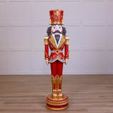 6 FT Red & Gold Nutcracker With Multicolor LED Lights & Music