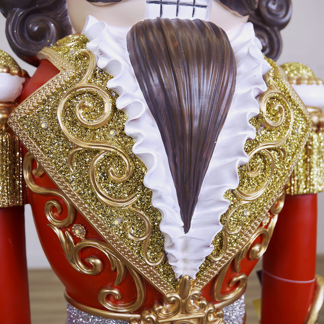 6 FT Red & Gold Nutcracker With Multicolor LED Lights & Music