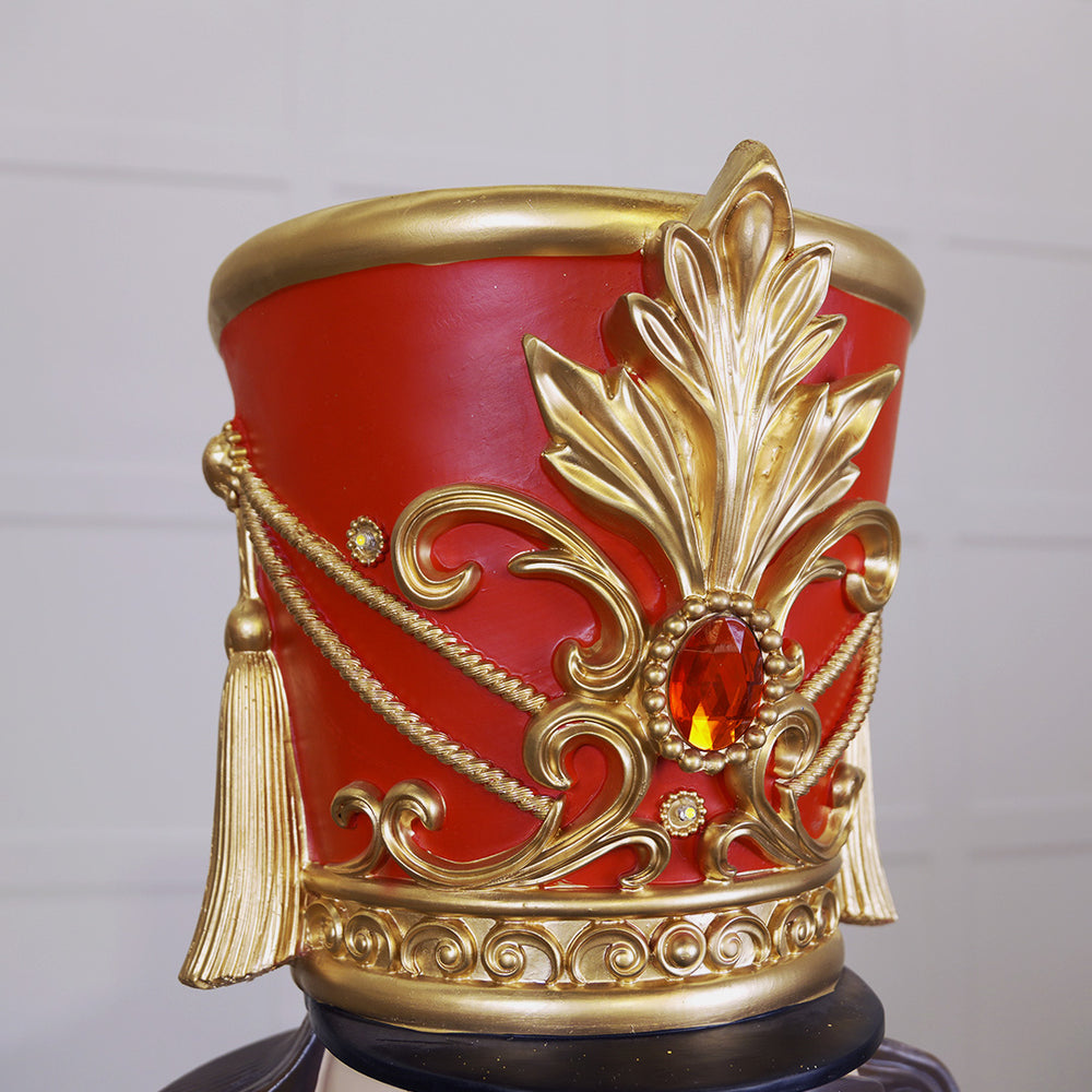 6 FT Red & Gold Nutcracker With Multicolor LED Lights & Music