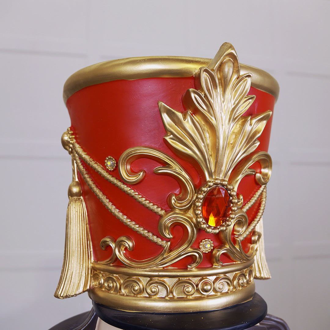 6 FT Red & Gold Nutcracker With Multicolor LED Lights & Music