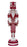 6 FT Red & White Stripe King Nutcracker With Music and Warm White LED Lights