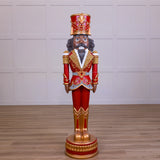 6 FT African American Red Nutcracker