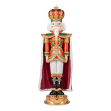 5 FT Red & Gold LED Nutcracker With Fur Coat